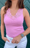 Tim & Simonsen Top - Belen V-Lace - Macaron (vendbar)