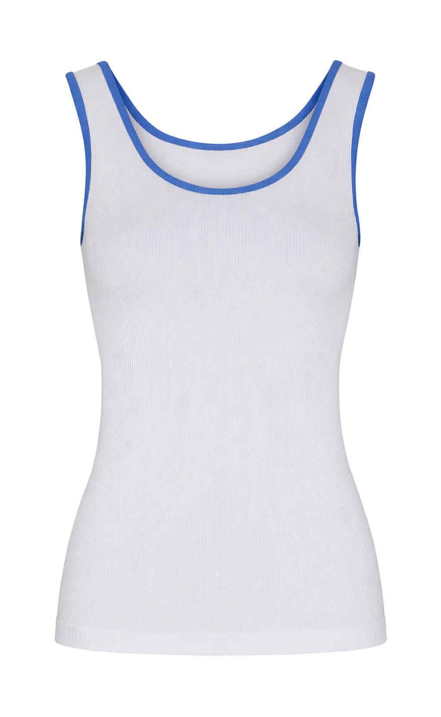 Tim & Simonsen Top - Marie Rib - Bianco/Alaska
