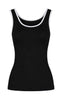 Tim & Simonsen Top - Marie Rib - Nero/Bianco