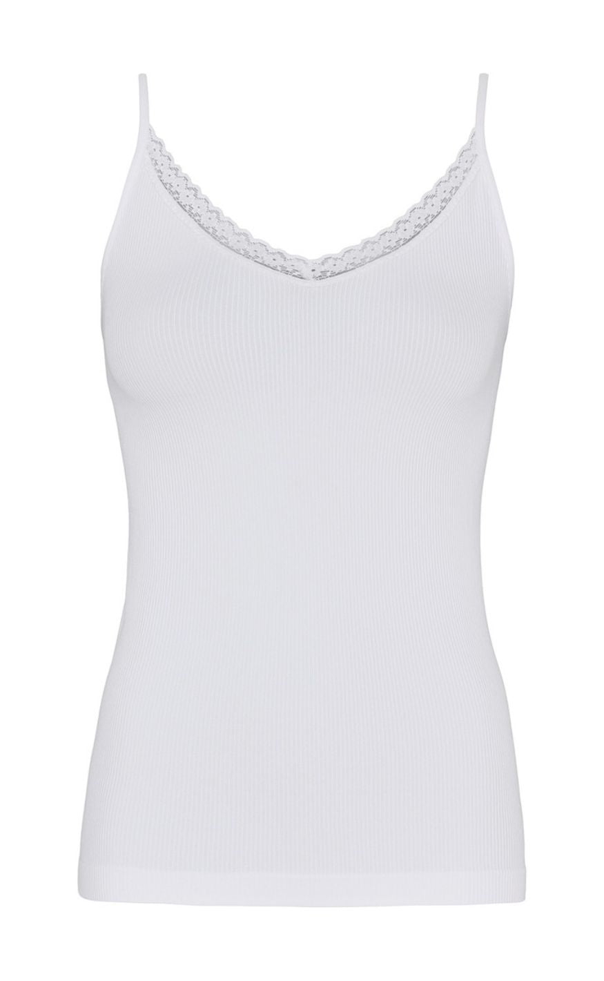 Tim & Simonsen Top - Molly Rib - Bianco