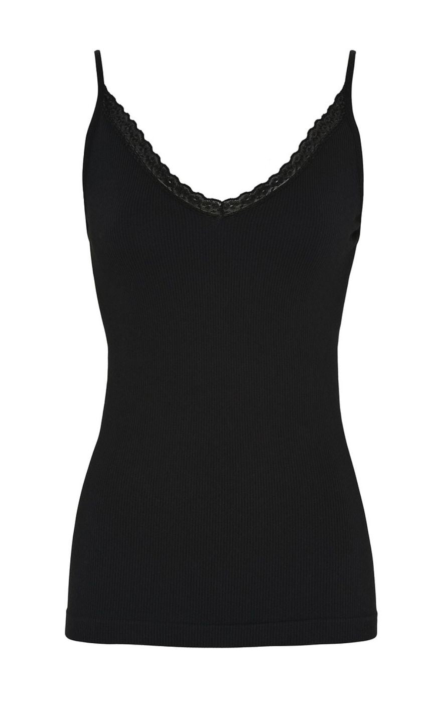 Tim & Simonsen Top - Molly Rib - Nero