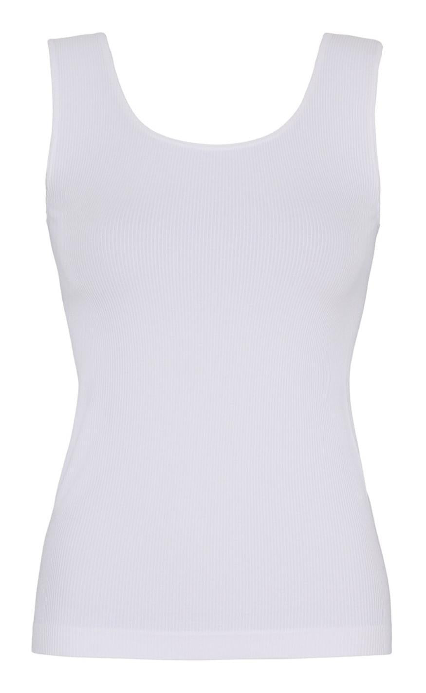 Tim & Simonsen Top - Tulle Rib - Bianco