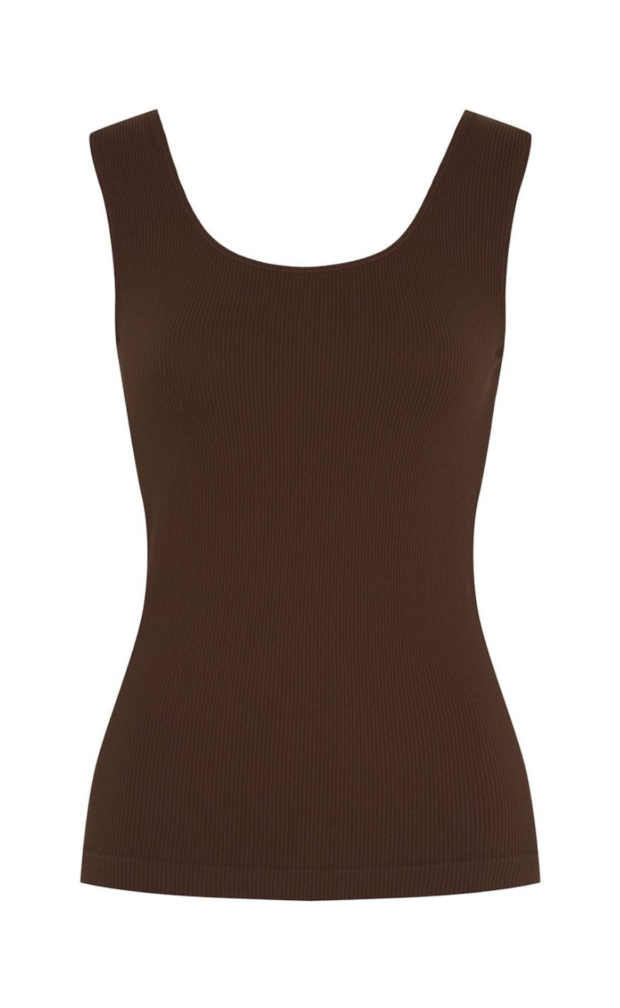 Tim & Simonsen Top - Tulle Rib - Cioccolato