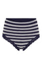 Tim & Simonsen Trusser - Isa Stripe Rib Midi Lace - Blu/Bianco