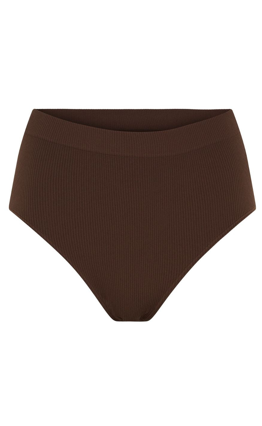 Tim & Simonsen Trusser - Tulle Rib Midi - Cioccolato