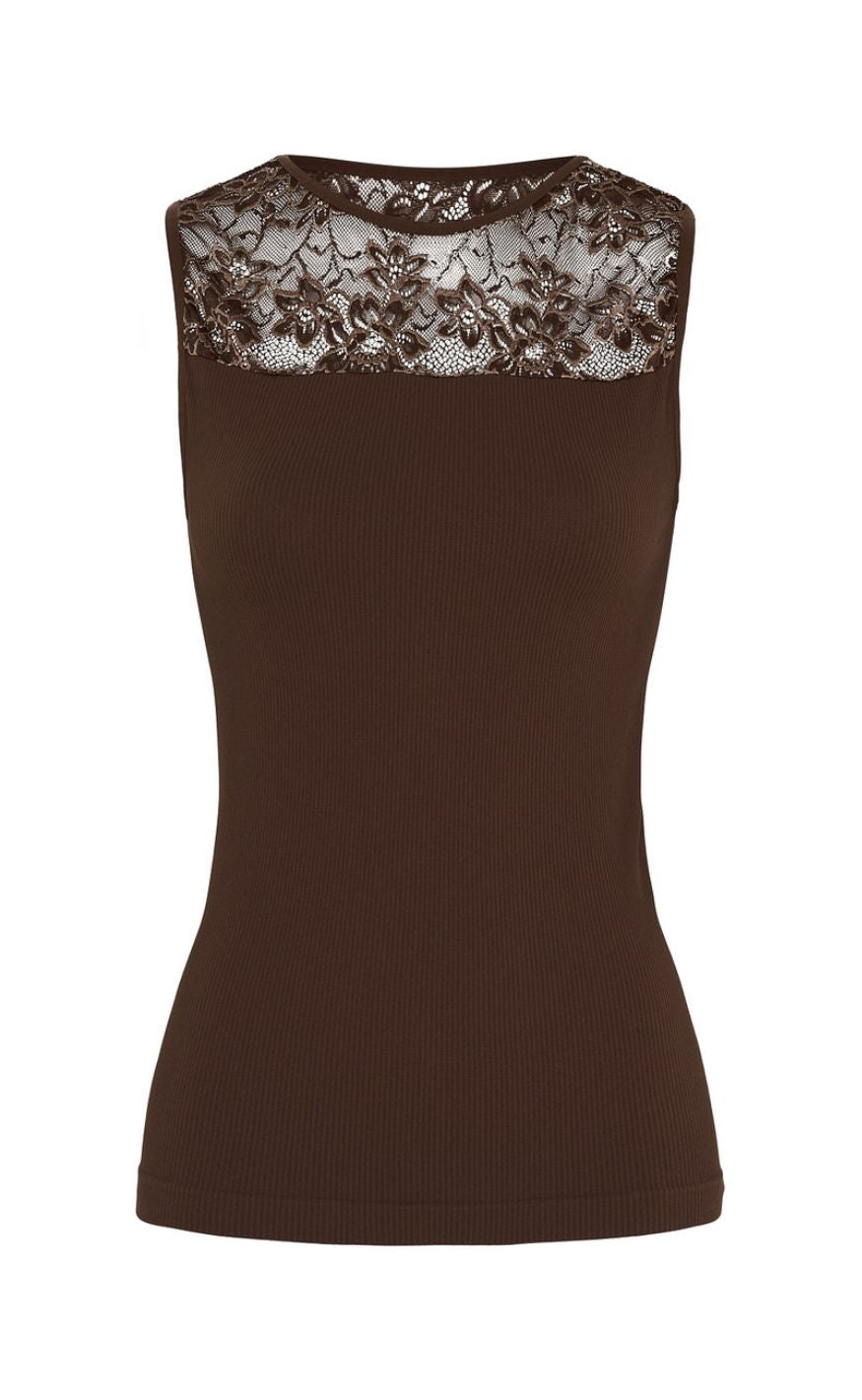Tim & simonsen Top - Nancy Rib - Cioccolato