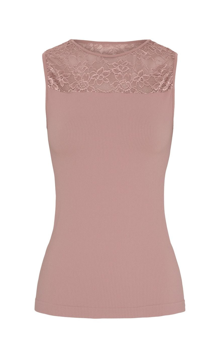 Tim & simonsen Top - Nancy Rib - Rosa Antico