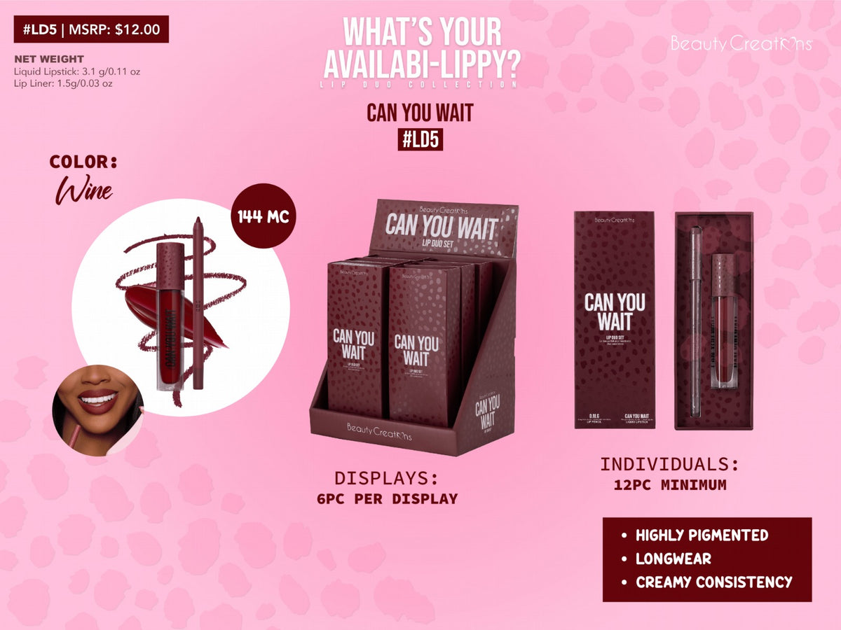 BEAUTY CREATIONS - WHATYOURAVAILABILIPPY LIP DUO SET