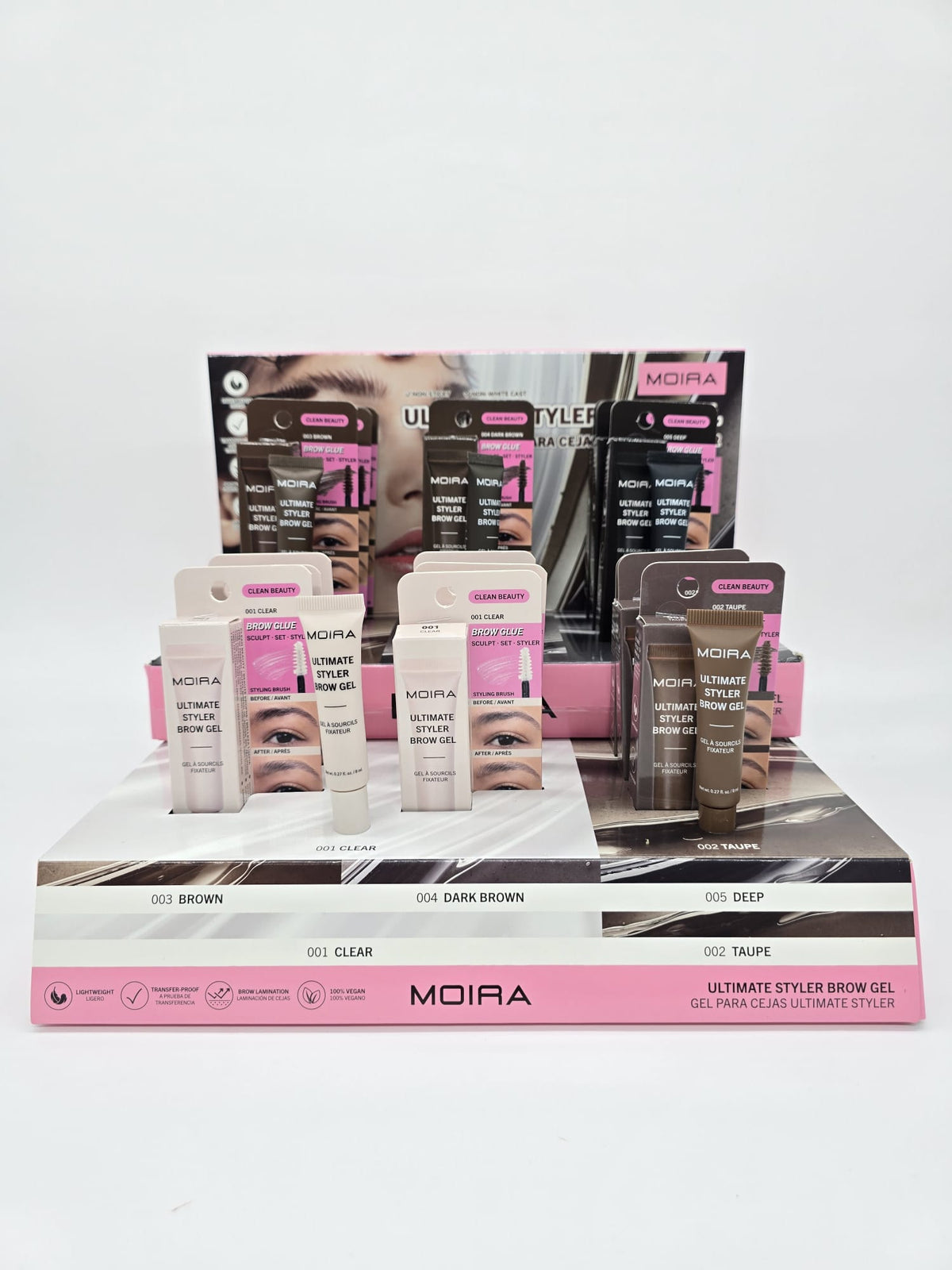 MOIRA- ULTIMATE STYLER - BROW GEL CARDBOARD DISPLAY