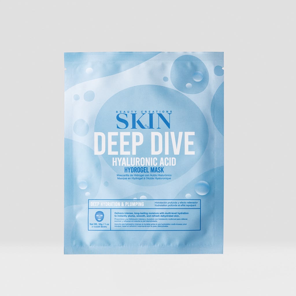 BEAUTY CREATIONS SKIN - EXTENSION DEEP DIVE HYALURONIC ACID HYDROGEL MASKS - 1 BOX (5 MASKS)