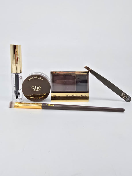 S.HE MAKEUP- EXQUISITE EYEBROW KIT 5 IN 1- (1PC)
