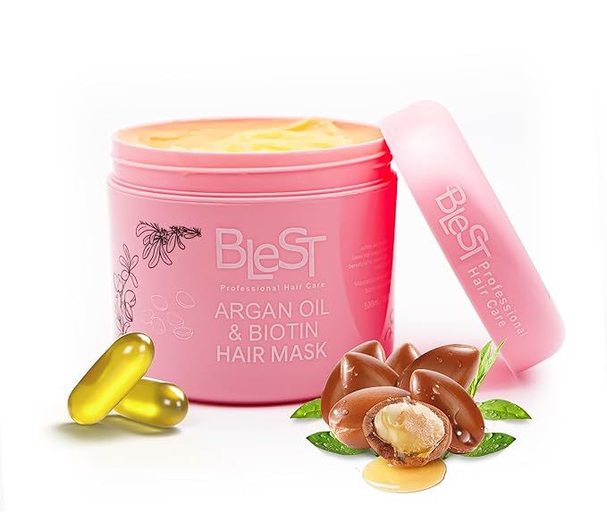 BLEST PROFESSIONAL HAIR CARE - ARGAN OIL & BIOTIN HAIR MASK 500 ML-(1PC)