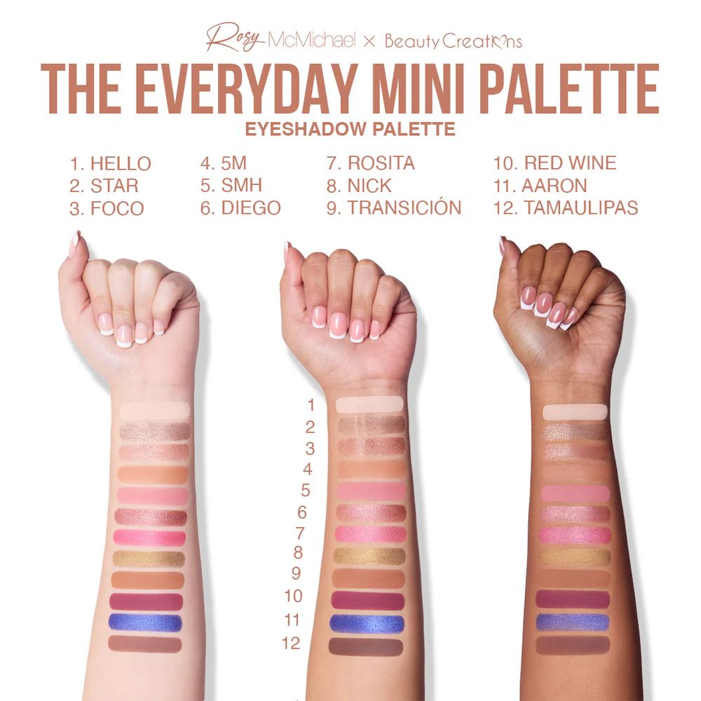 BEAUTY CREATIONS - ROSY MCMICHAEL “THE EVERYDAY MINI PALETTE” (1PC)