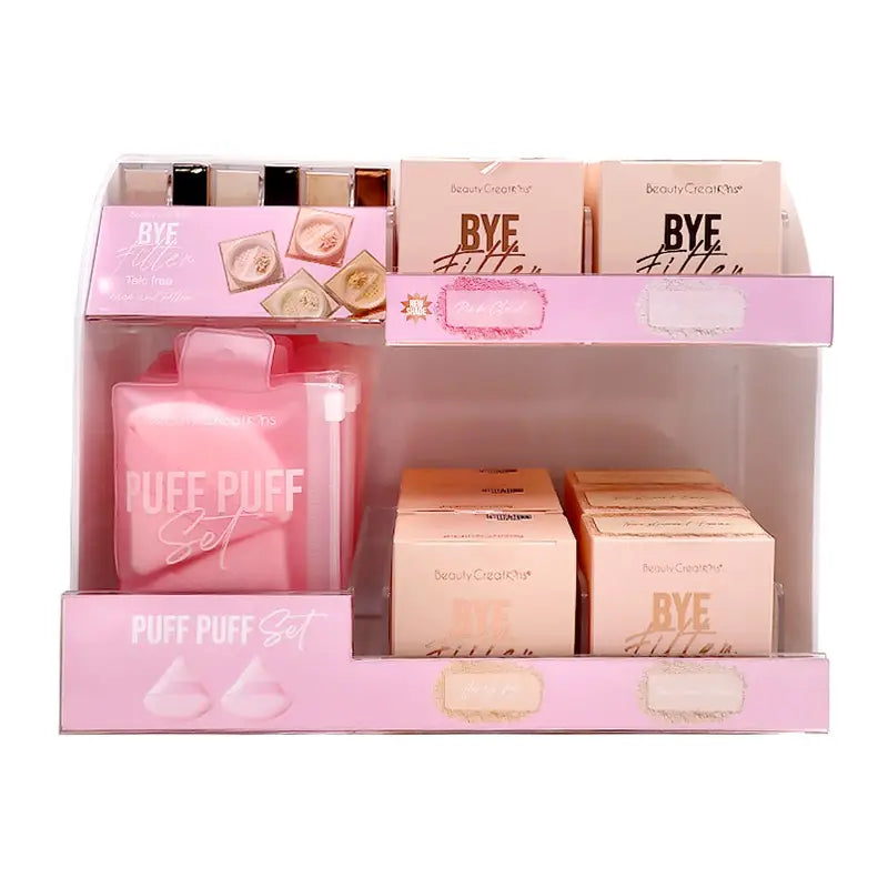 BEAUTY CREATIONS - BYE FILTER LOOSE SETTING (4TONES - 6PCS EACH + TESTER HALF OFF)  - DISPLAY