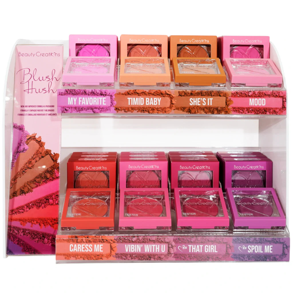 BEAUTY CREATIONS- BLUSH HUSH- 48PCS + 8  TESTERS HALF OFF