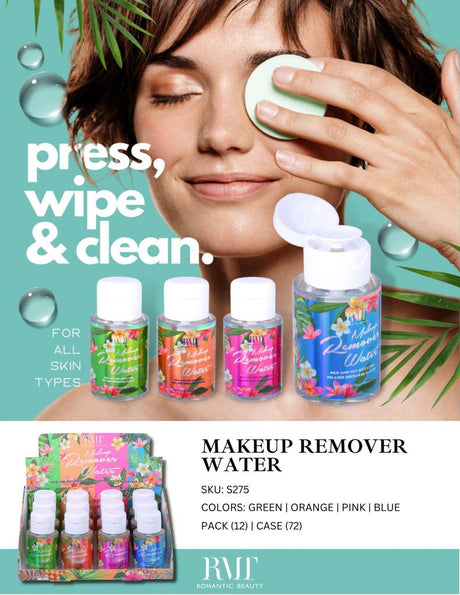 ROMANTIC BEAUTY - MAKEUP REMOVER WATER - DISPLAY 12 PC