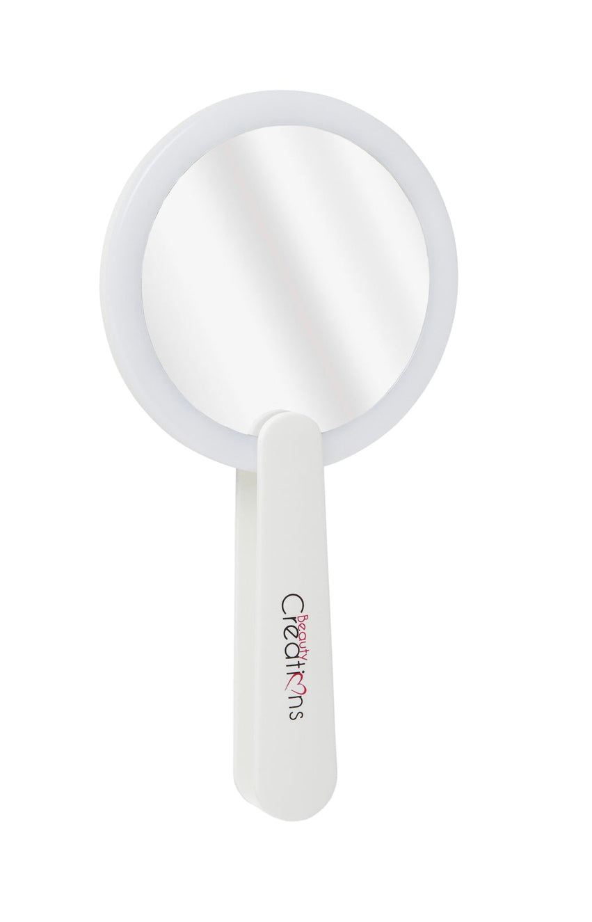 BEAUTY CREATIONS  - ESPEJO DE MAQUILLAJE DE MANO LED - 3PCS