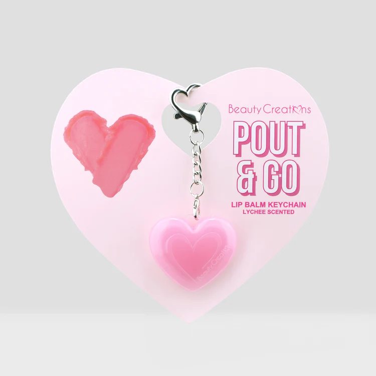 BEAUTY CREATIONS - POUT & GO LIP BALM KEYCHAIN -(6PCS)