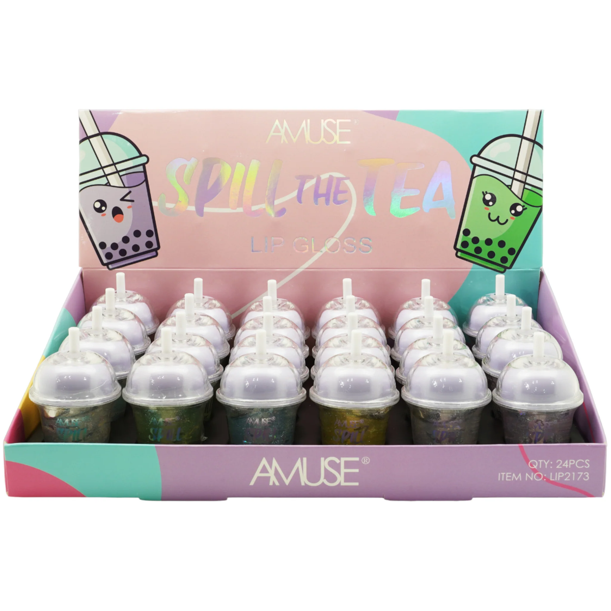 AMUSE- RENVERSER LE THÉ- LIPGLOSS- (24PCS)