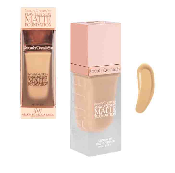 BEAUTY CREATIONS- FLAWLESS STAY MATTE LIQUID  FOUNDATION- 18 COLORS + TESTER HALF OFF
