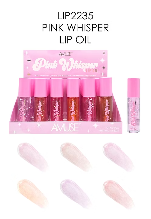 AMUSE - PINK WHISPER LIP OIL - DISPLAY (24PCS)