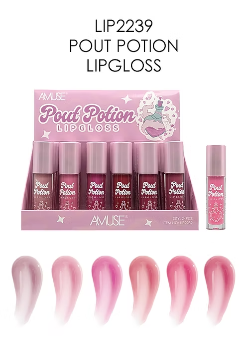 AMUSE - POUT POTION LIP GLOSS- DISPLAY (24PCS)