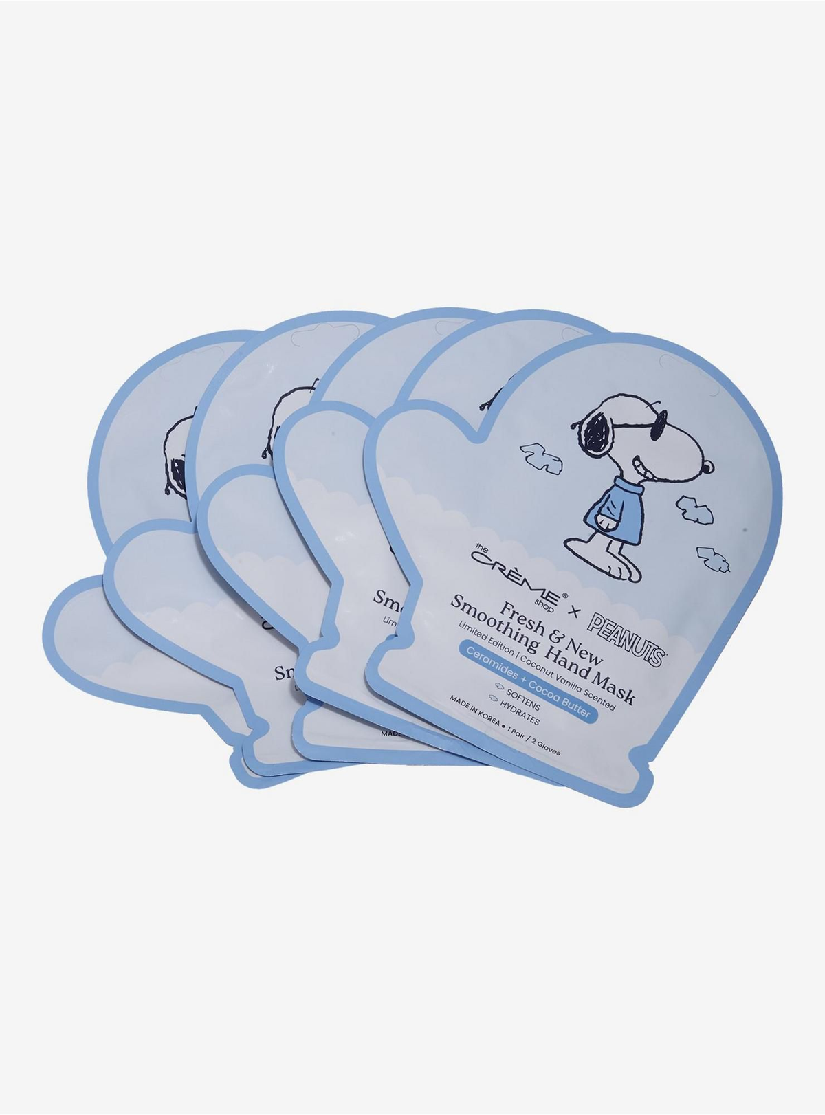 THE CREME SHOP X PEANUTS - FRESH & NEW - SMOOTHING HAND MASK - PACK (5PC)