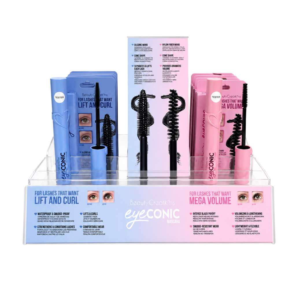 BEAUTY CREATIONS - EYECONIC FULL DISPLAY (12 pcs each style  + tester half off)