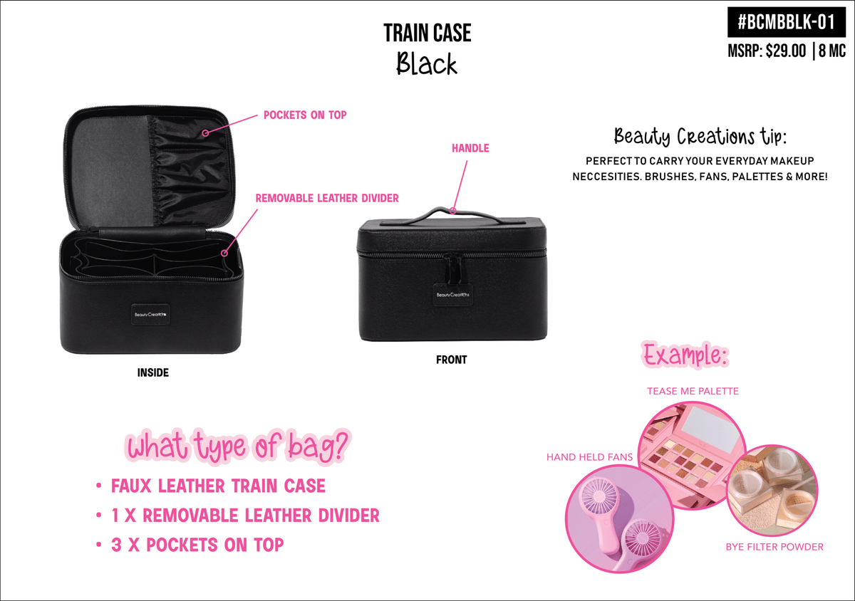 BEAUTY CREATIONS - ESTUCHE DE TREN