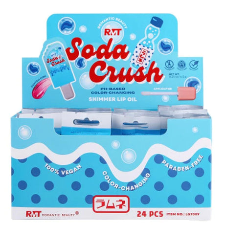ROMANTIC BEAUTY- SODA CRUSH- SHIMMER LIP OIL- DISPLAY (24PCS)