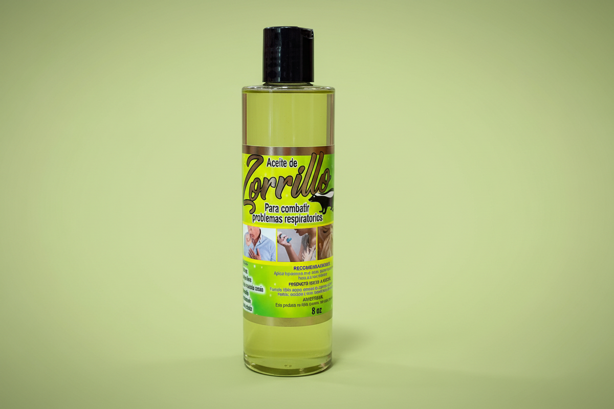 ACEITE DE ZORRILLO PARA COMBATIR PROBLEMAS RESPIRATORIOS - 8 OZ (1PC)