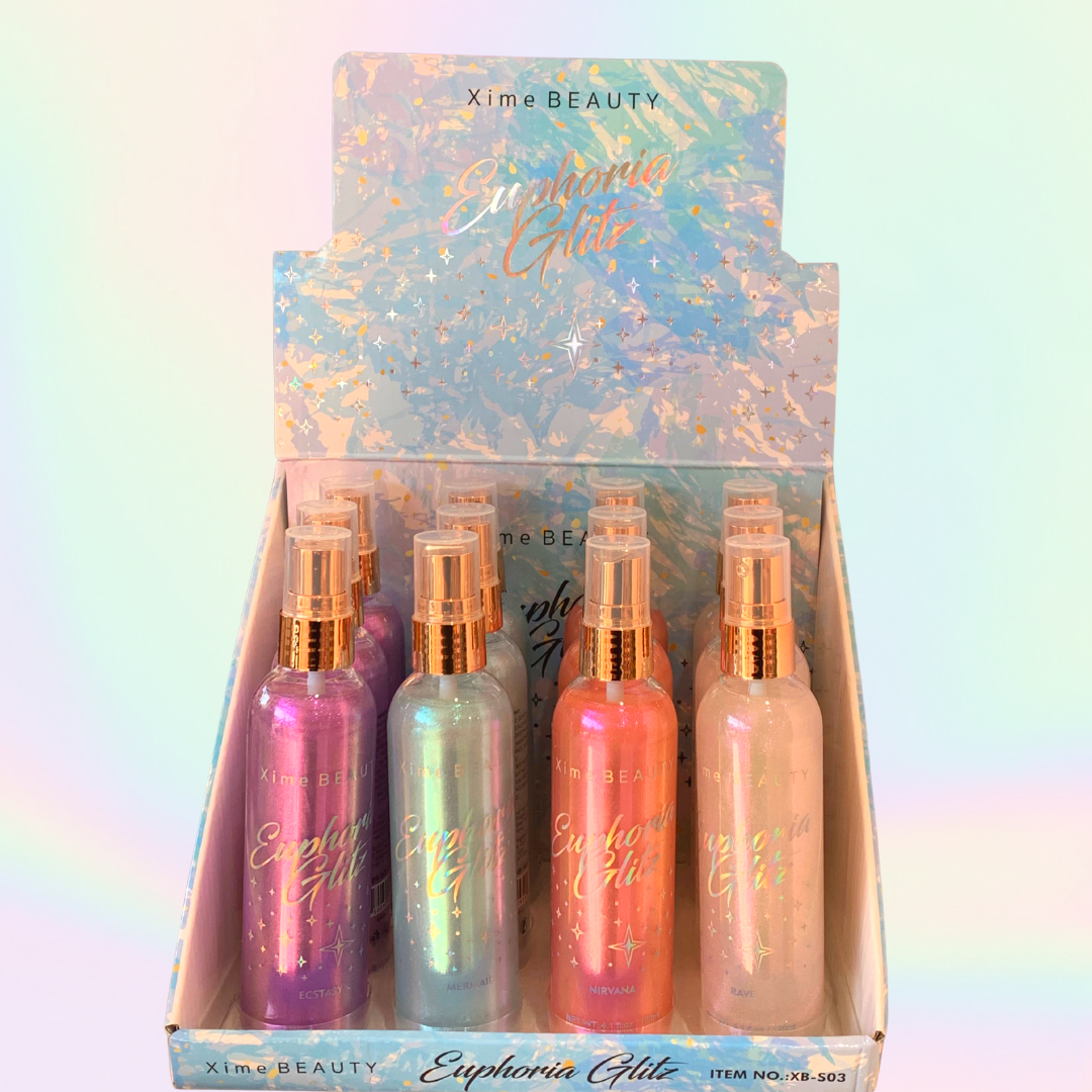 XIME BEAUTY - EUPHORIA GLITZ- BODY SPRAY- DISPLAY 12 PCS