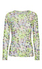 A-View Bluse - Silka - Green Flowers