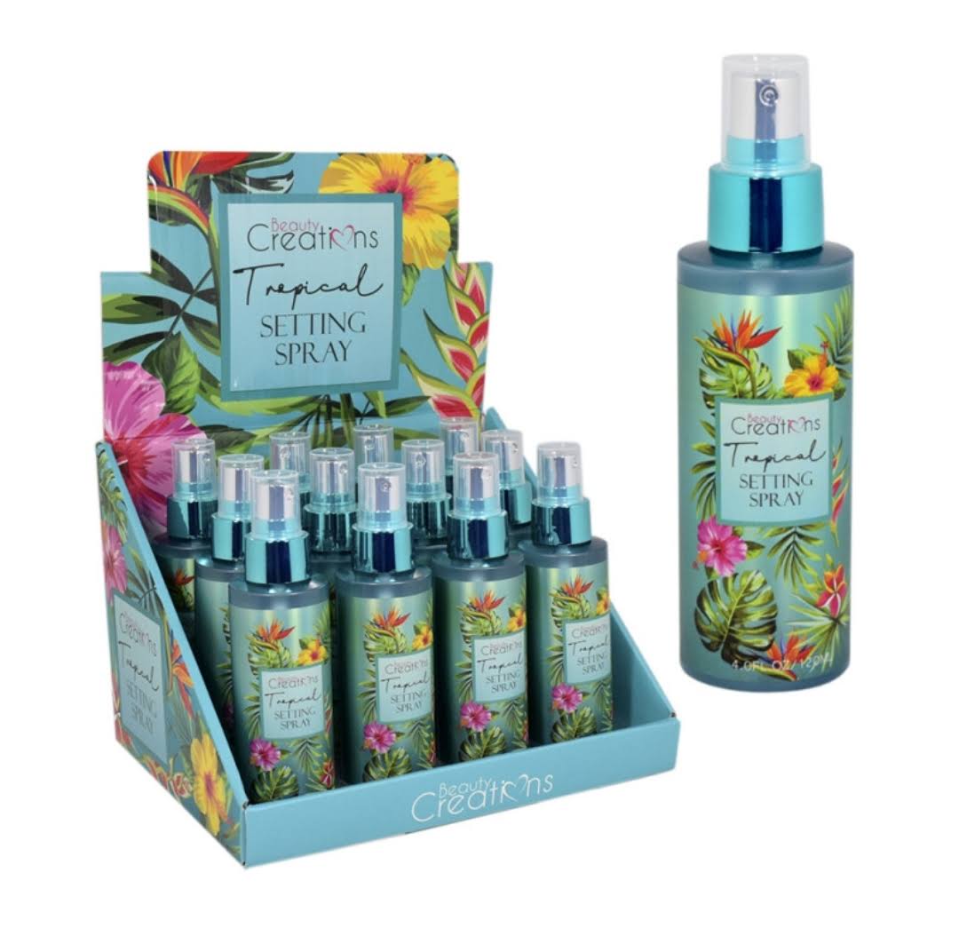 BEAUTY CREATIONS - SPRAY FIJADOR TROPICAL - DISPLAY 12 UDS