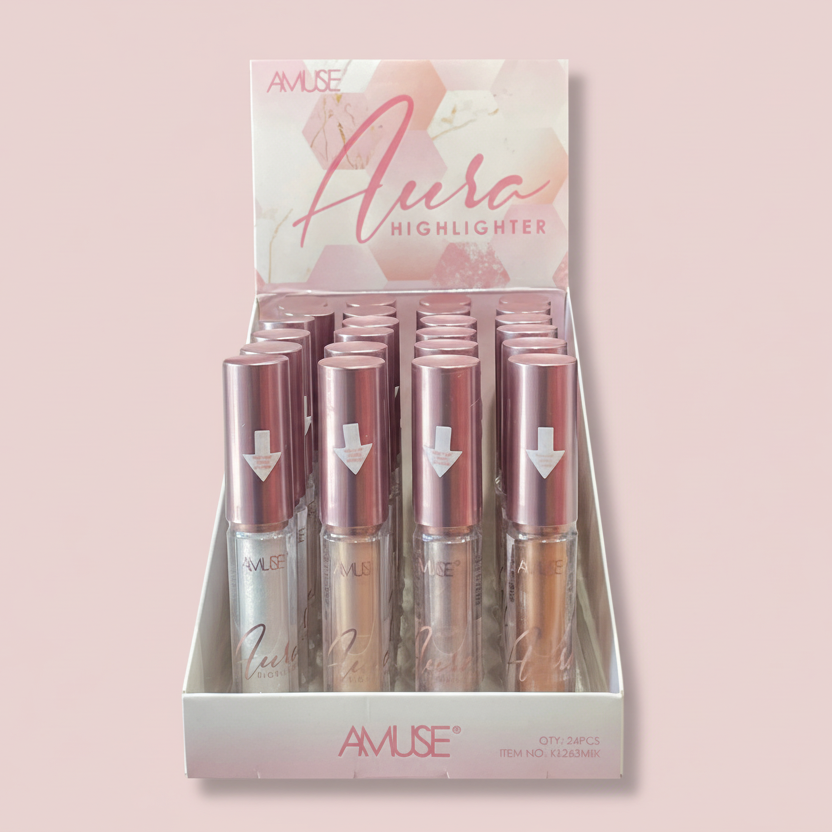 AMUSE - AURA LIQUID HIGHLIGHTER - DISPLAY (24PC)