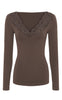 Tim & Simonsen Bluse - Belen V-Lace - Caffe