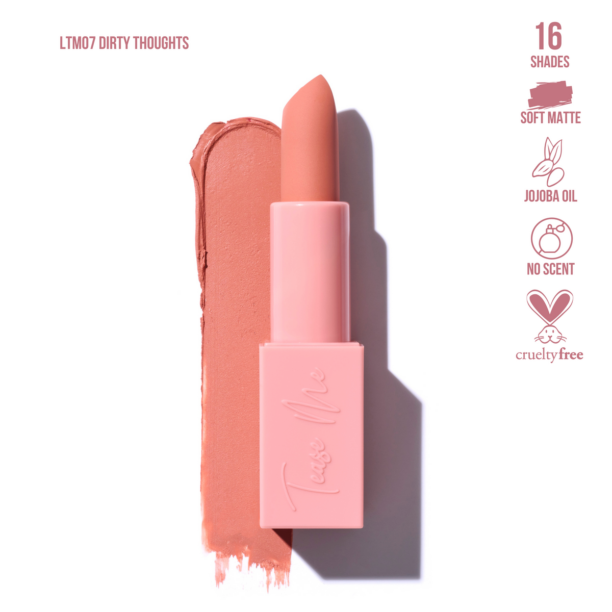 BEAUTY CREATIONS - TEASE ME LIPSTICK - (6PCS)