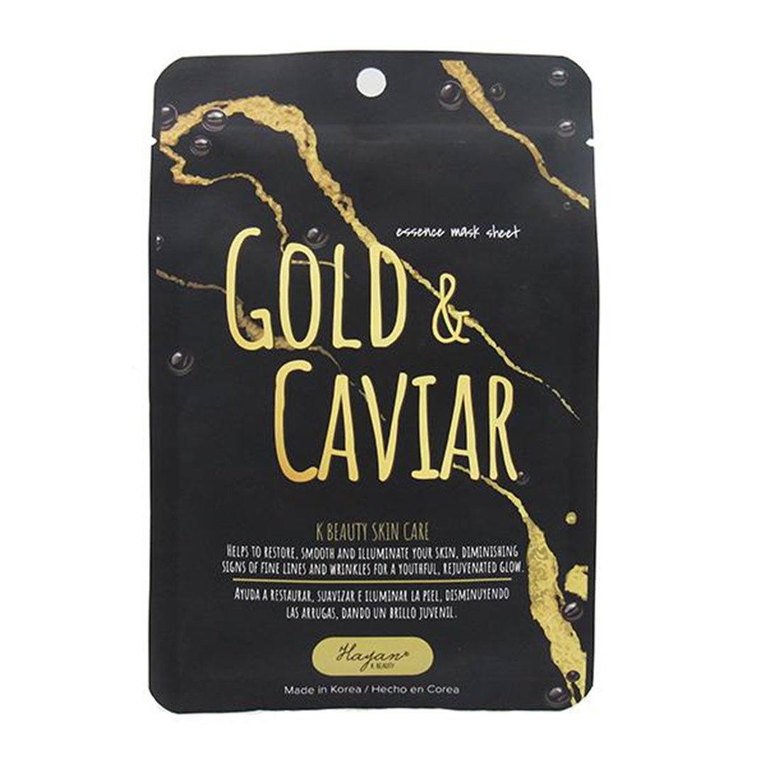 HAYAN K-BEAUTY - HOJA DE MASCARILLA ESENCIA DE ORO Y CAVIAR - 10 UDS