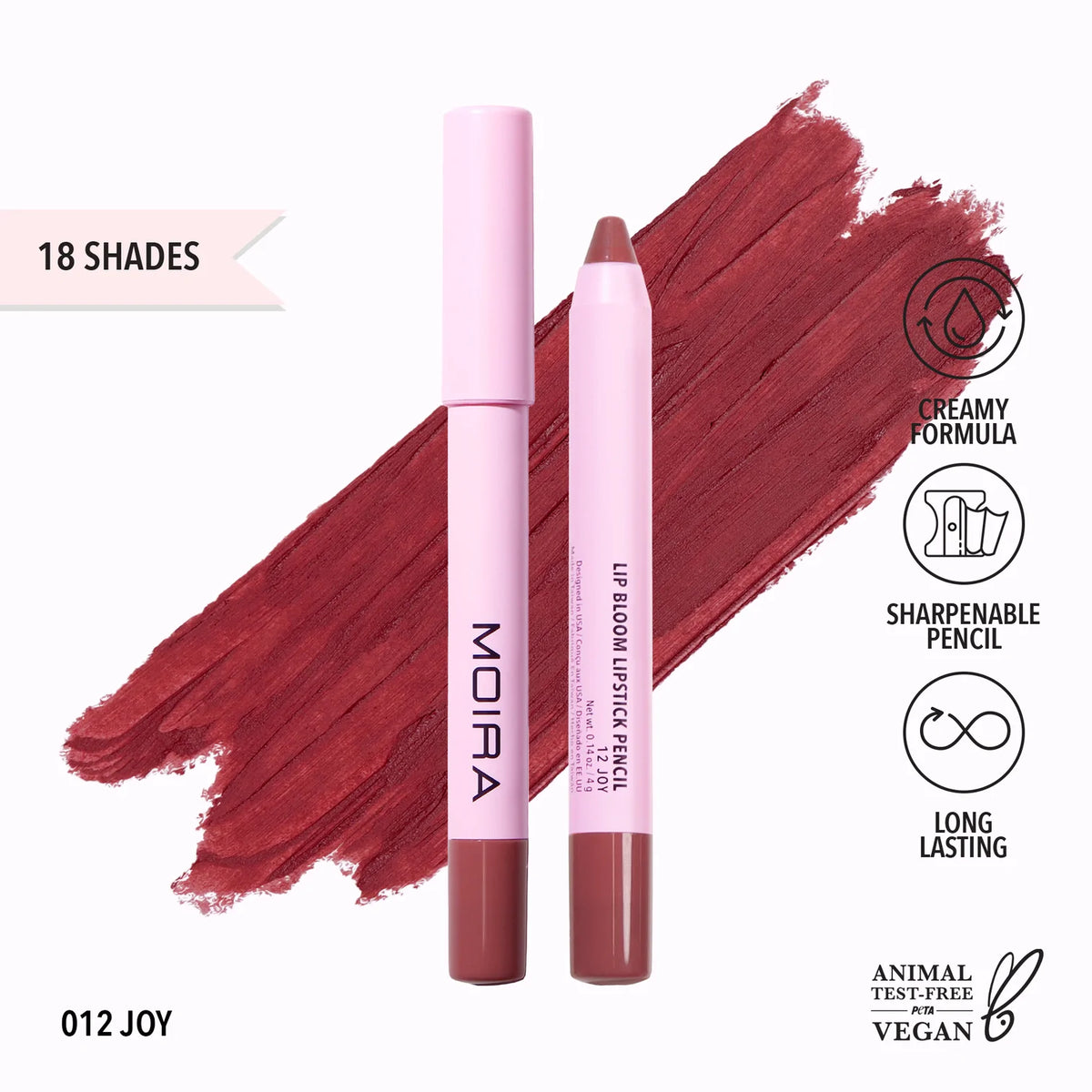MOIRA - LIP BLOOM LIPSTICK PENCIL MATTE LONG LASTING