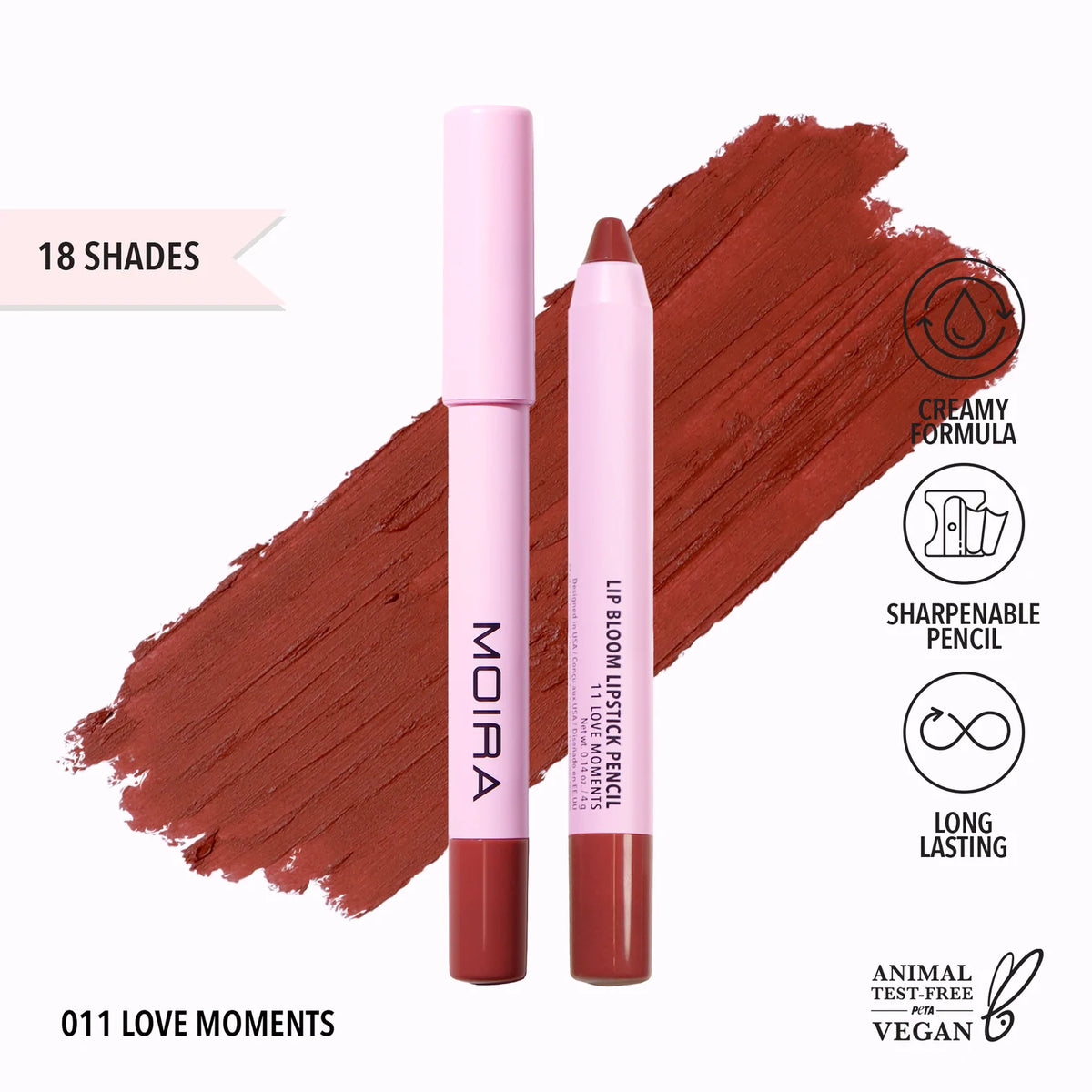 MOIRA - LIP BLOOM LIPSTICK PENCIL MATTE LONG LASTING
