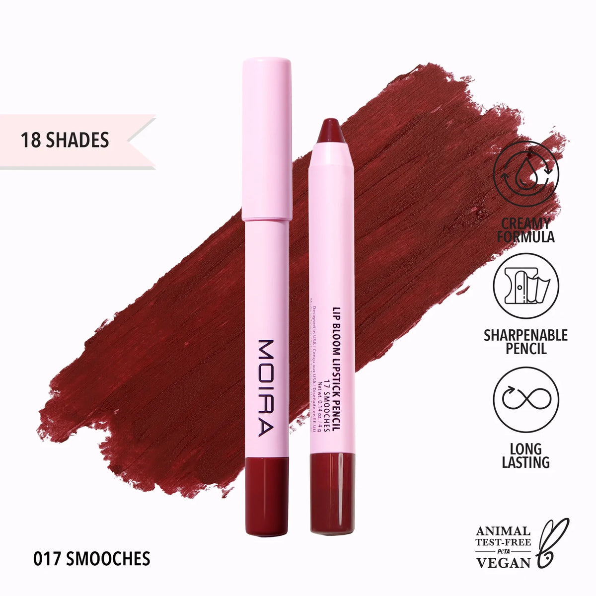 MOIRA - LIP BLOOM LIPSTICK PENCIL MATTE LONG LASTING