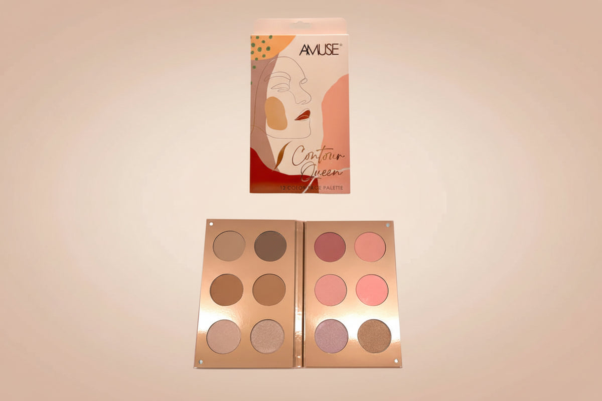 AMUSE - PALETA FACIAL DE 12 COLORES CONTOUR QUEEN