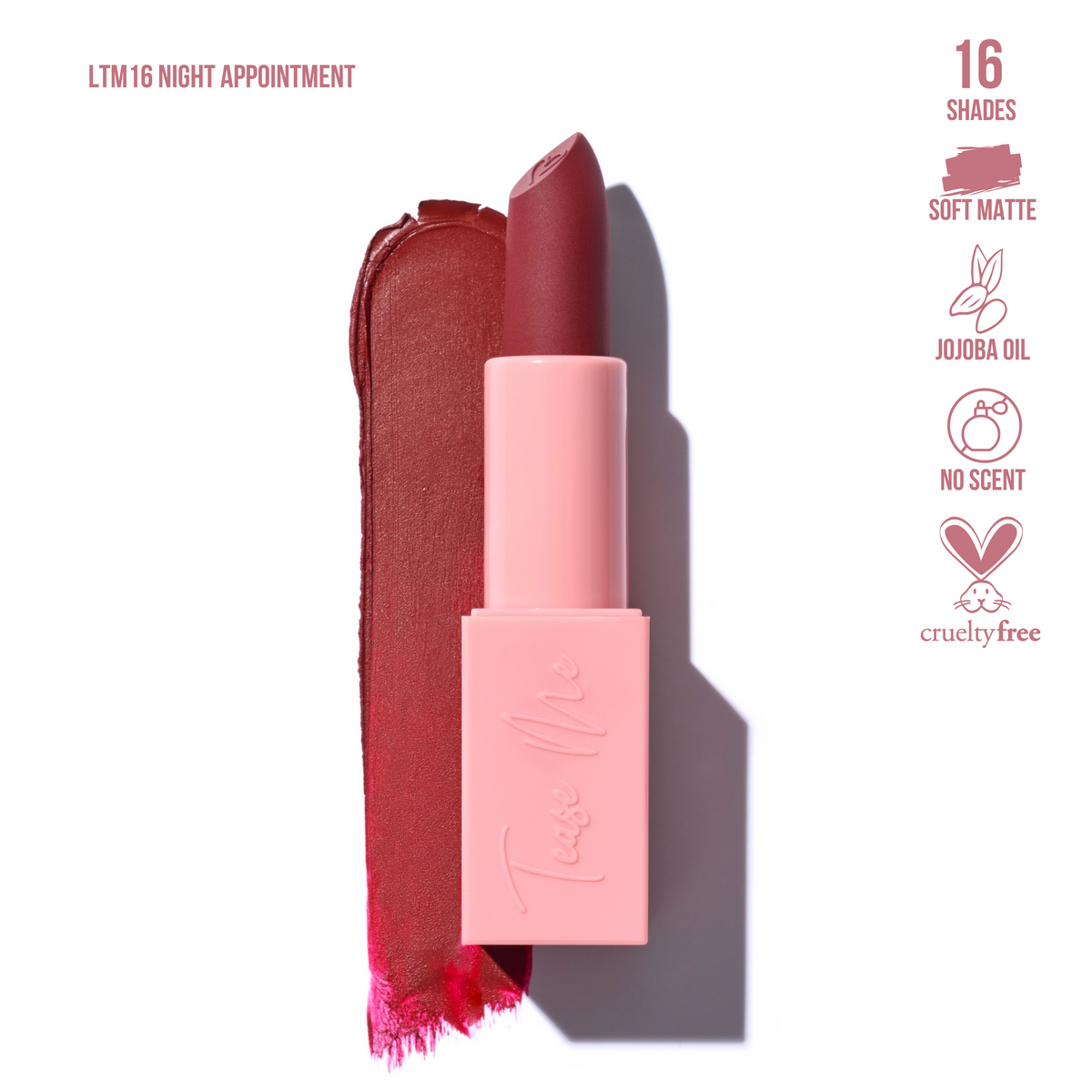 BEAUTY CREATIONS - TEASE ME LIPSTICK - (6PCS)