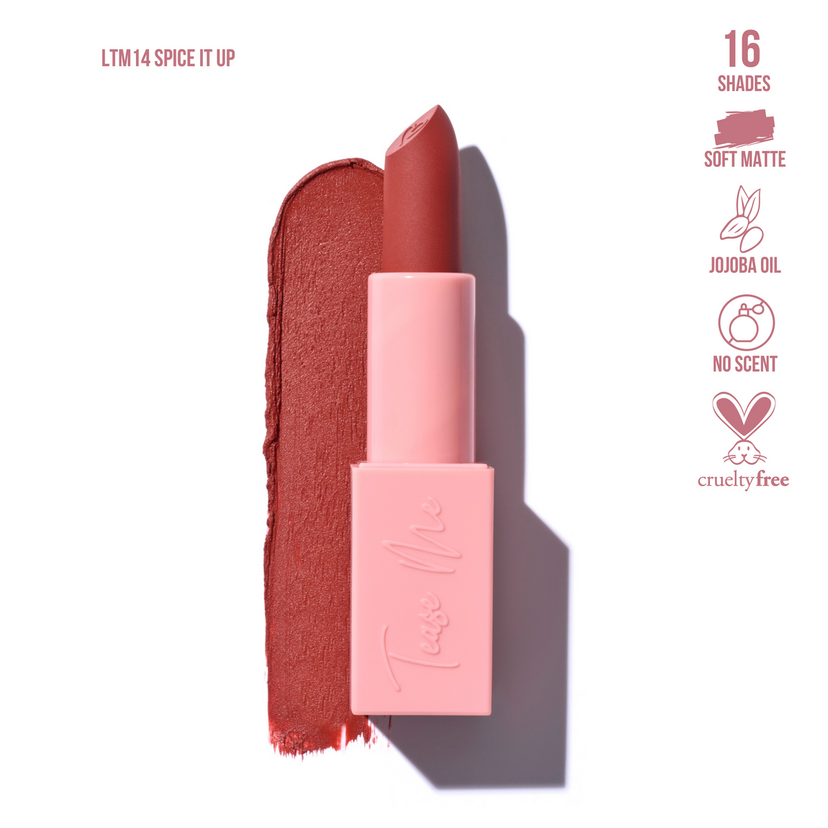 BEAUTY CREATIONS - TEASE ME LIPSTICK - (6PCS)